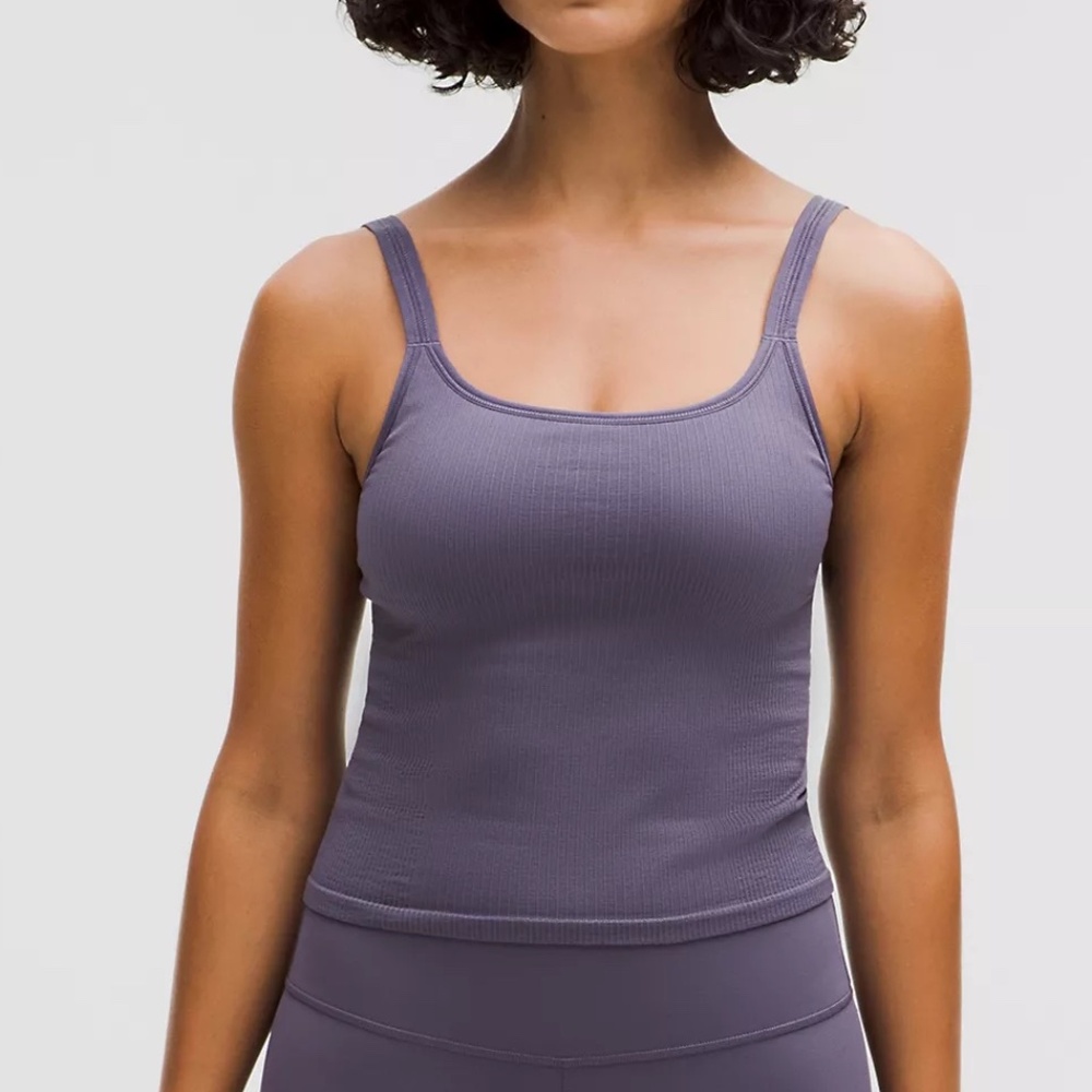 lululemon athletica nightfall purple ebb to street scoop tank 4